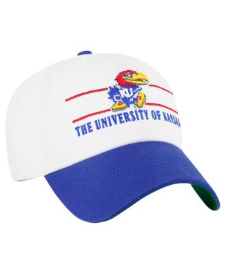 Men's White Kansas Jayhawks Gridiron Clean Up Adjustable Hat