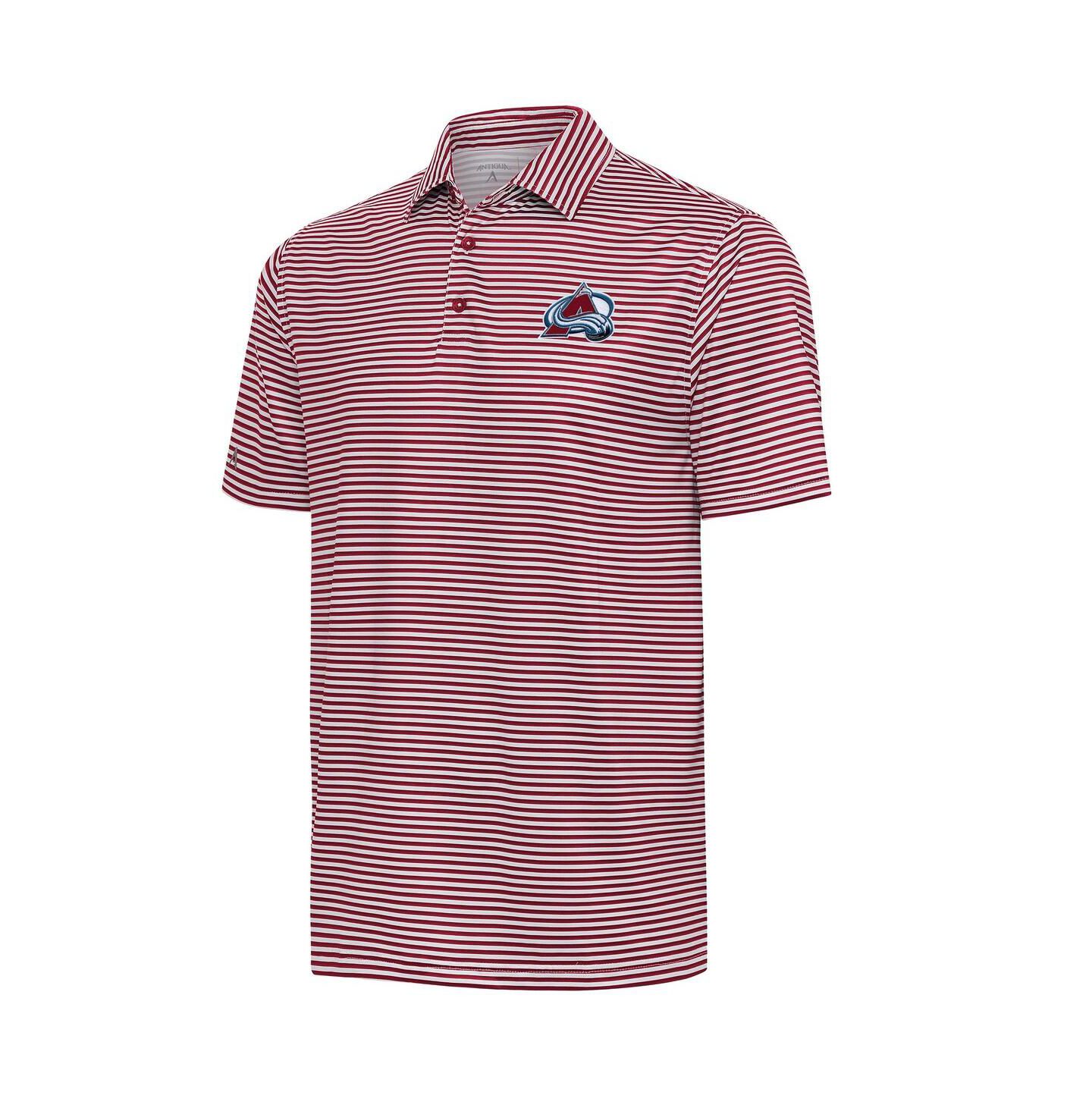 Мужское поло Antigua Burgundy Colorado Avalanche Skills Polo Shirt — фото 1
