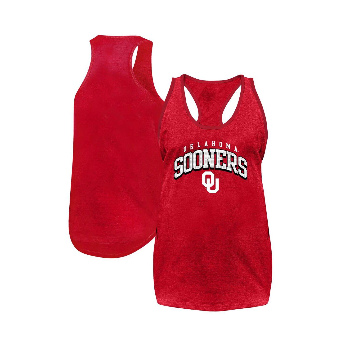 Женский топ Fanatics Crimson Oklahoma Sooners Plus Size Arch — фото 1
