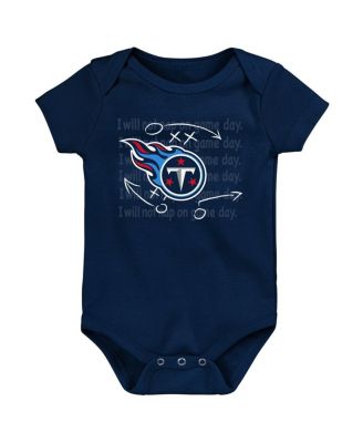 Baby Boys and Girls 3-Pack Tennessee Titans Oilers Throwback Team Starter Bodysuit