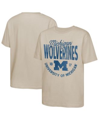 Outerstuff - Big Boys and Girls Tan Michigan Wolverines News Flash T-Shirt