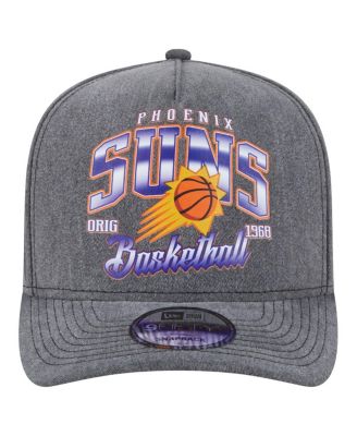 Men's Charcoal Phoenix Suns Throwback Washed Pre-Curved 9FIFTY Snapback Hat