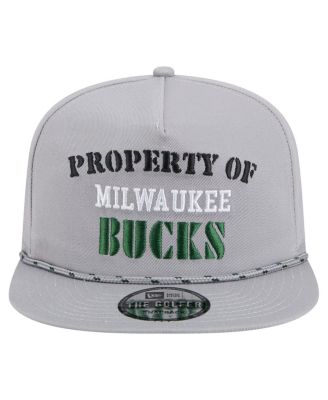 Men's Gray Milwaukee Bucks Throwback Property Of Golfer Snapback Hat