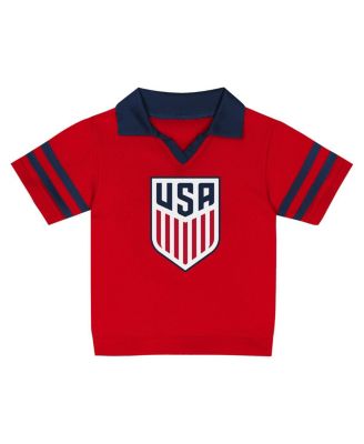 Toddler 2-Piece Red/Navy USMNT Charming Dude Top and Shorts Set