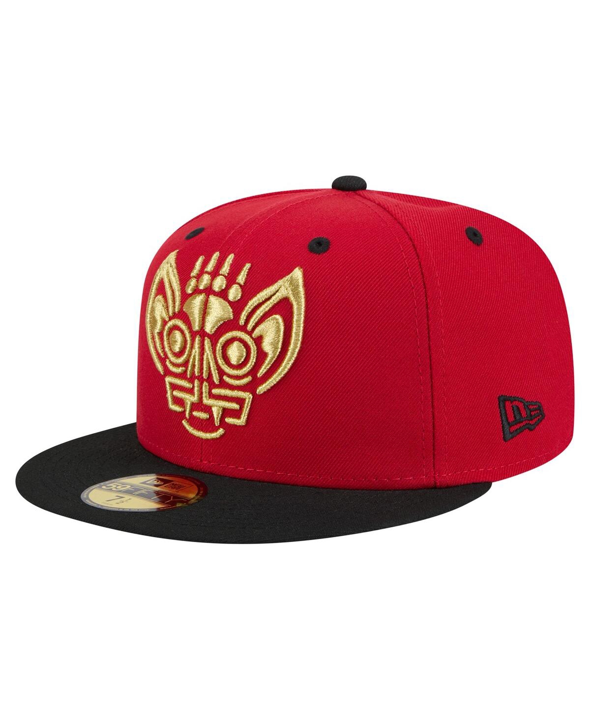 New Era Men's Red Louisville Bats Copa De La Diversion 59fifty Fitted Hat