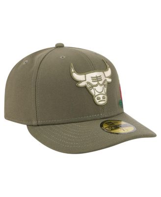 Men's Olive Chicago Bulls Tonal Florals 59FIFTY Fitted Hat