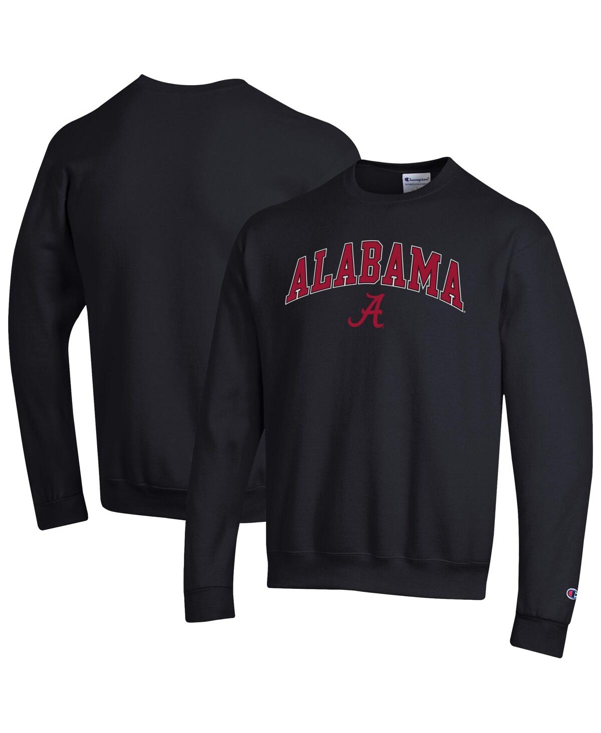 Men'sÂ Black Alabama Crimson Tide Arch Over Logo Pullover Sweatshirt - Black