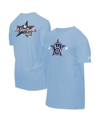 New Era - Men's Light Blue Milwaukee Brewers 2025 MLB All-Star Game Workout T-Shirt