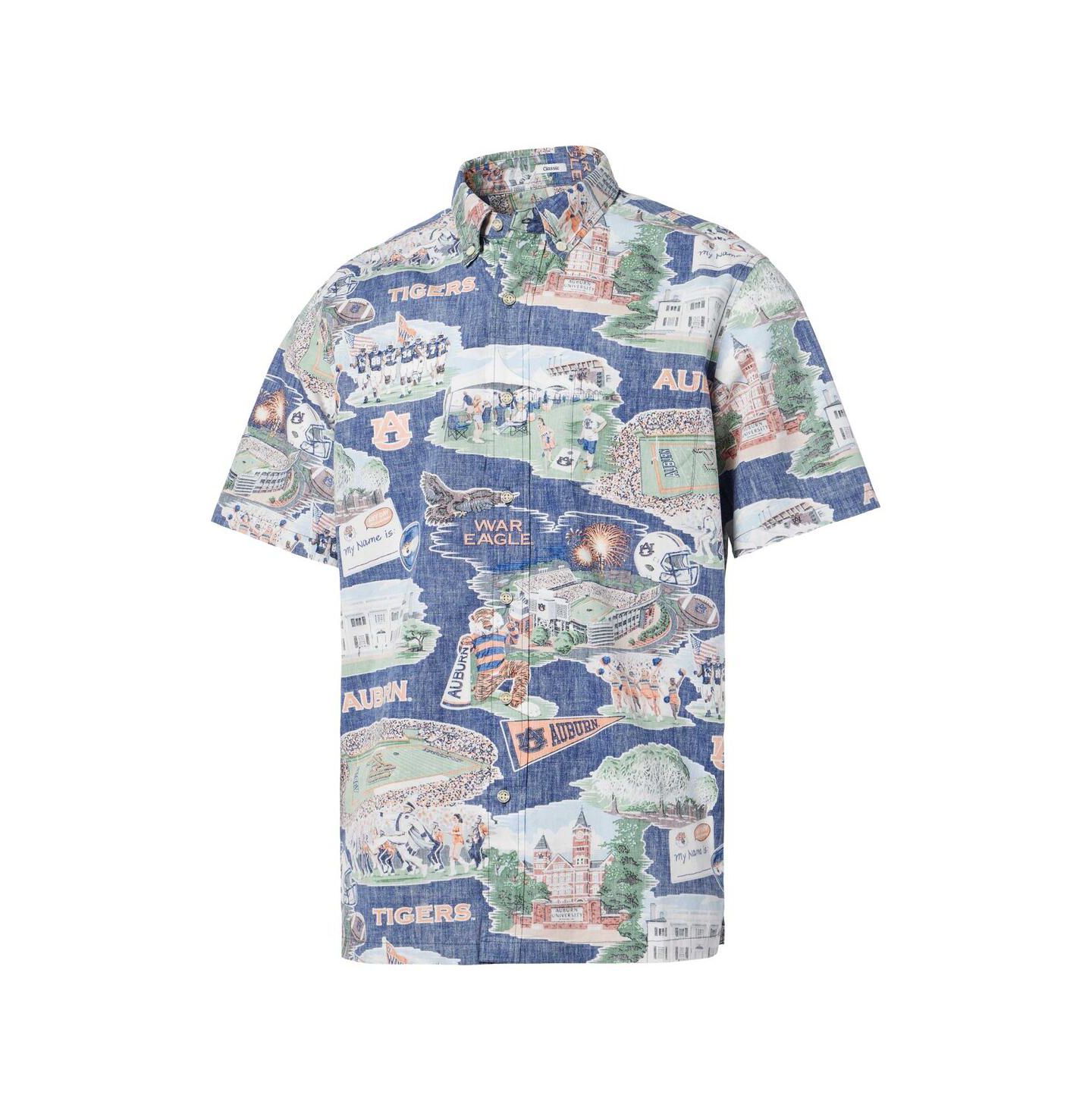 Мужская рубашка Reyn Spooner Navy Auburn Tigers Scenic Button-Down — фото 2