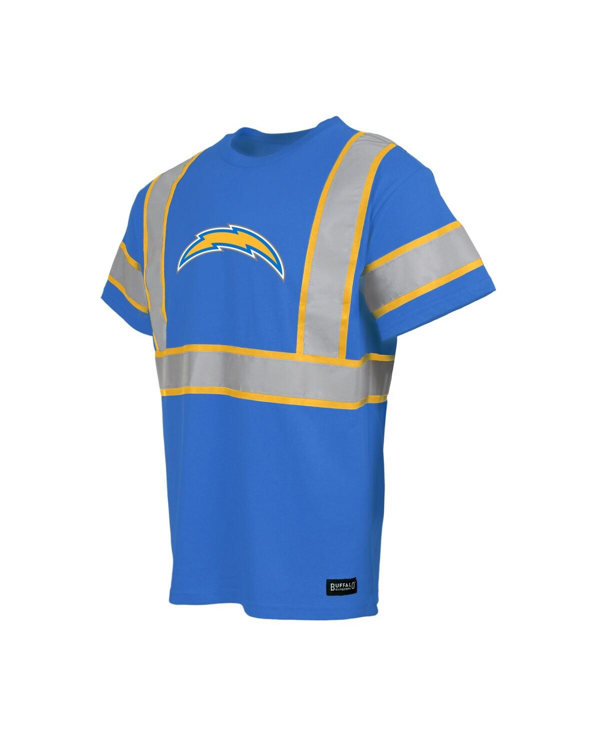 Buffalo Outdoors Men's Powder Blue Los Angeles Chargers Safety Heavyweight T-shirt In Blue
