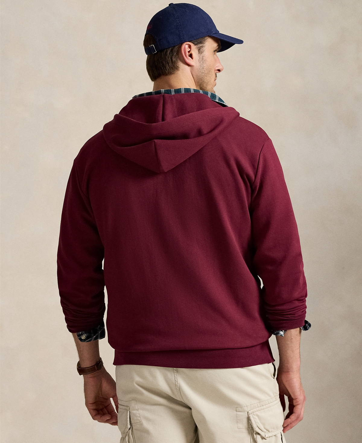 Polo Ralph Lauren Bordeaux Sweatshirt With Drawstring Hood And Pony Embroidery On The Front In Burgundy