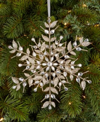 Jeweled Classics Gold Snowflake Ornament, Macy's Exclusive