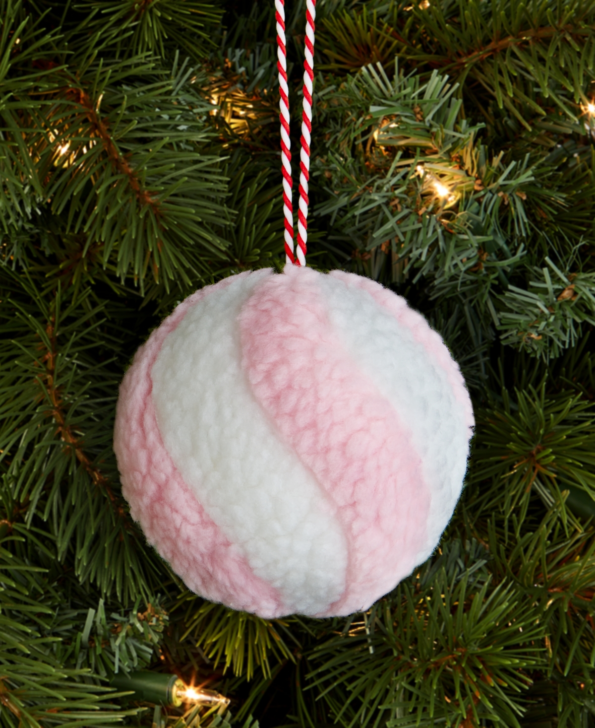 Holiday Lane Sugar Plum Peppermint Ball Ornament, Macy's Exclusive In Transparent