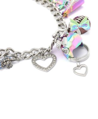 Faux Stone Kick Off Football Charm Bib Necklace