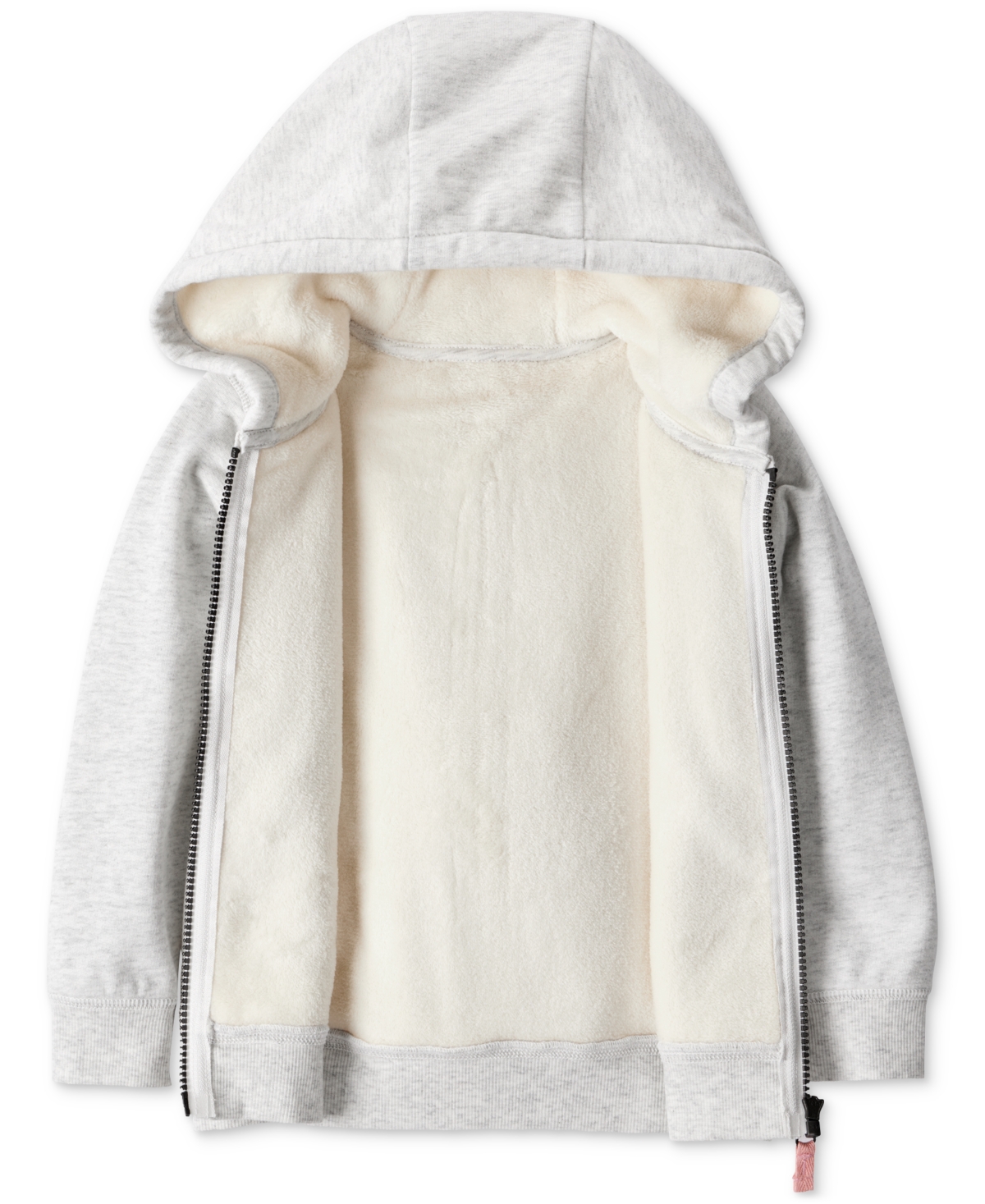Carter's Toddler Girls Long-sleeve Hooded Zip-up Jacket In Gray