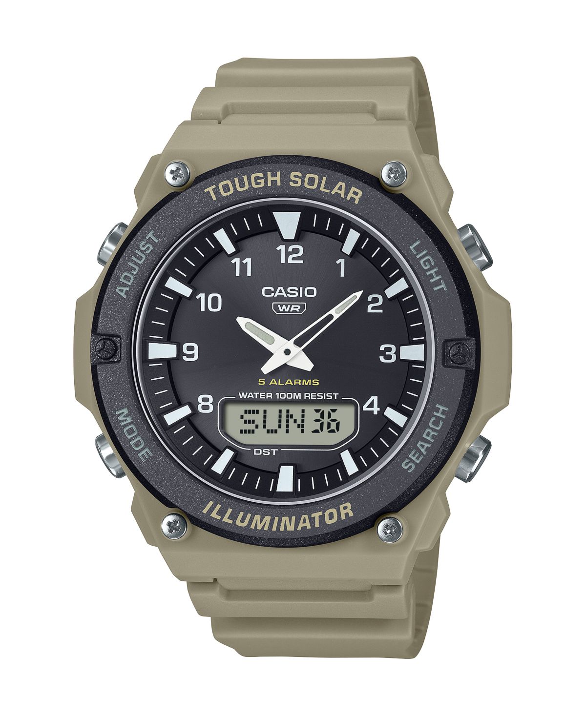 Мужские аналоговые часы из коричневой смолы, 52,5 мм