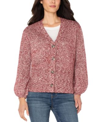 Liverpool Los Angeles - Women's Long-Sleeve Button-Front Cardigan