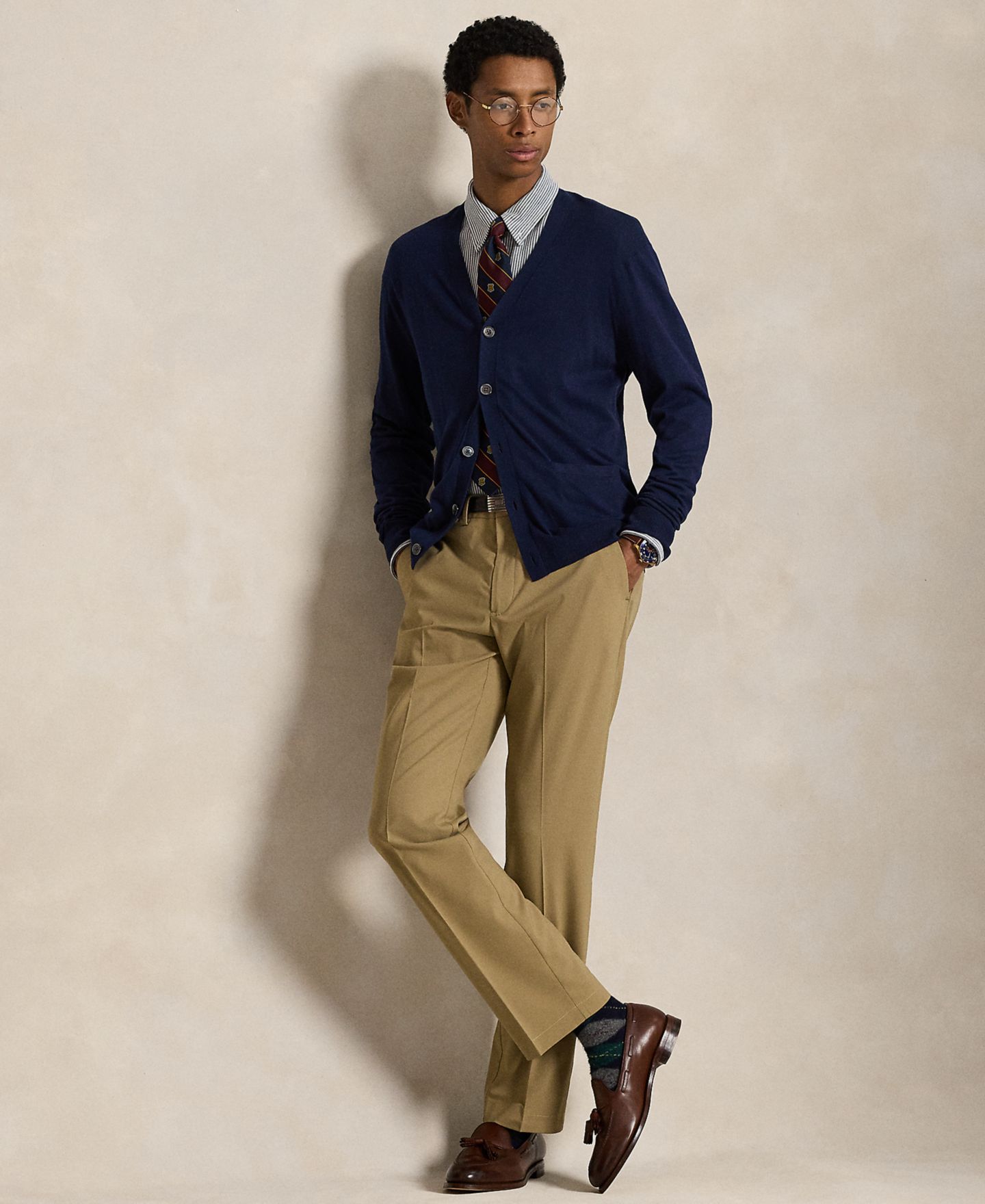 Мужские брюки Polo Ralph Lauren Manhasset Stretch Straight-Fit, цвет: Пустынный хаки — фото 2