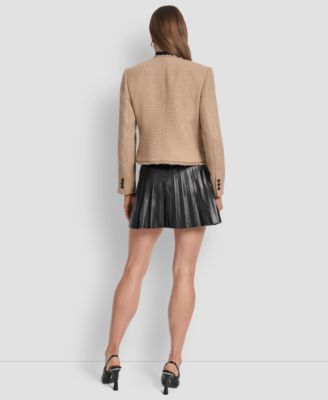 Women's Tweed Pocket-Front Crop Jacket