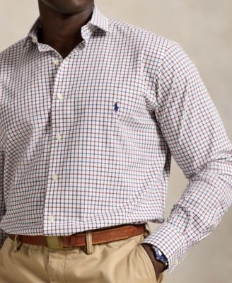 Men's Big & Tall Plaid Stretch Poplin Shirt