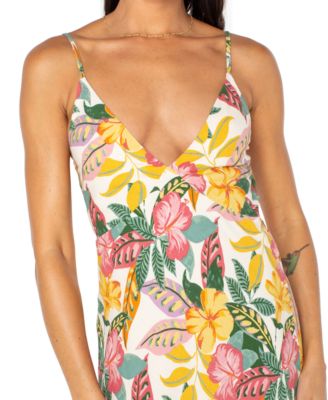 Juniors' Floral-Print Lost Paradise Tie-Beck Maxi Dress