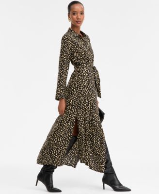 Women's Collared Long-Sleeve Maxi Dress, Macy's Exclusive