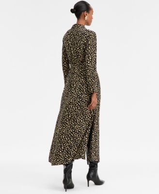 Women's Collared Long-Sleeve Maxi Dress, Macy's Exclusive