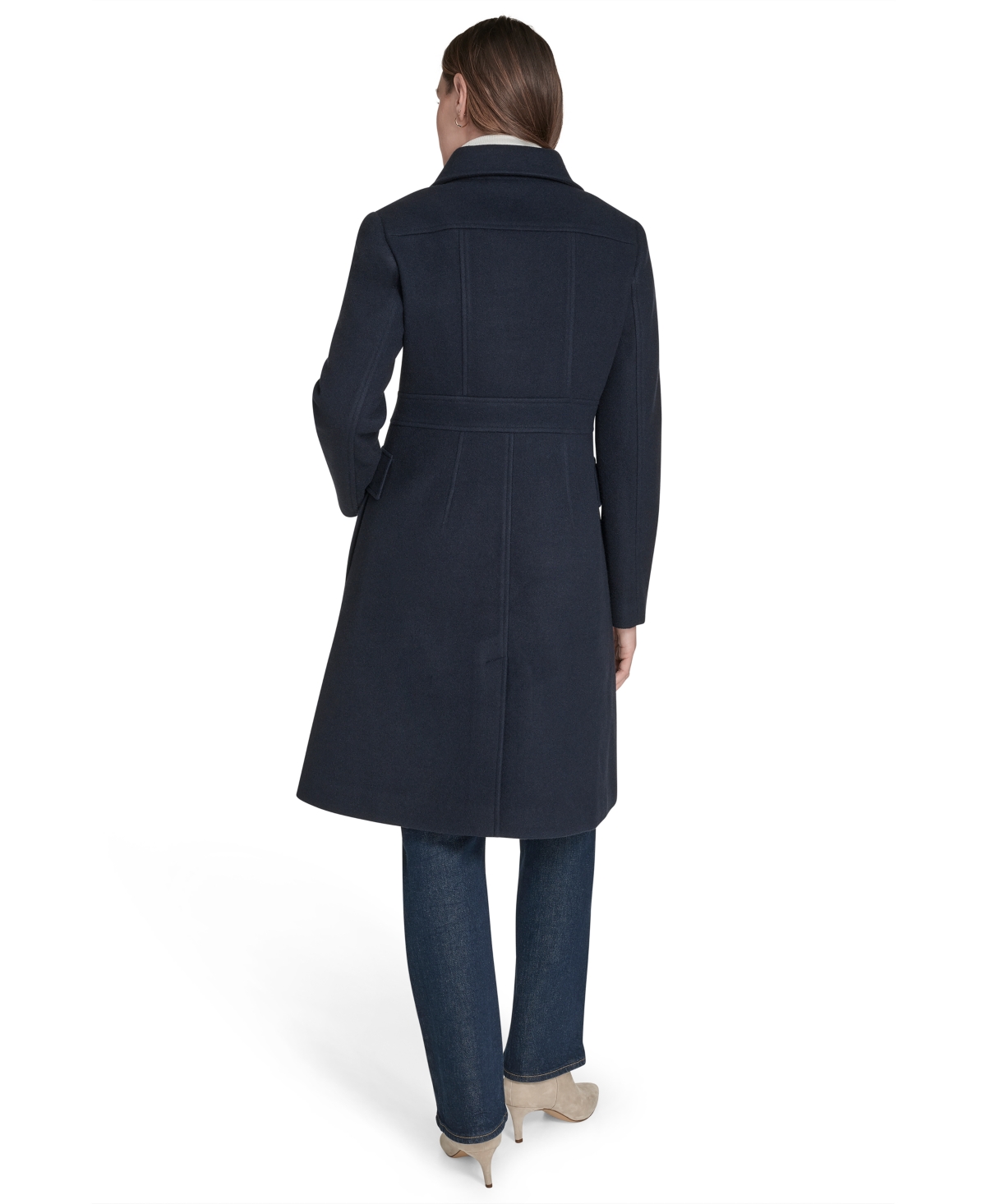 Tommy Hilfiger Women's Hooded Single-breasted Coat, Created For Macy's In Blue