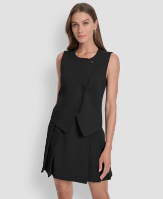 DKNY - Women's Two-Button Asymmetric Vest
