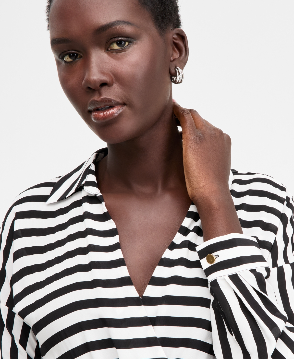 Inc International Concepts Women's Striped Faux-wrap Dress, Macy's Exclusive In Multi