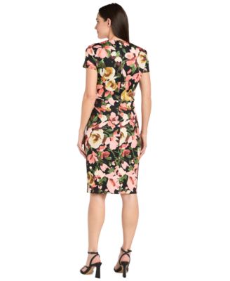 Women's Floral-Print Short-Sleeve Dress