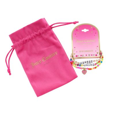 Choose Juicy Heart Charm 3 Piece Beaded Jewelry