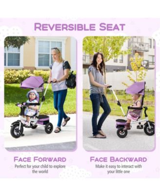 Toddler 5-in-1 Folding Trike 1-5 Years Old w/ Safety Harness Storage