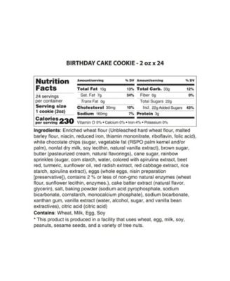 Birthday Cake Cookies Gift Box, 24 Cookies