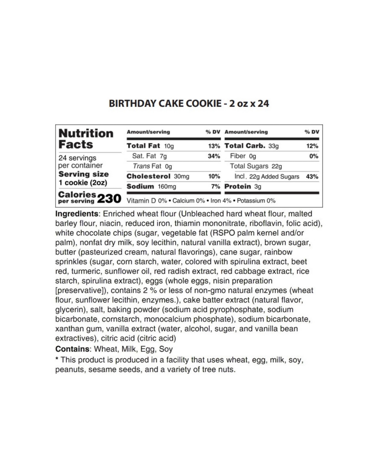 The Cravory Birthday Cake Cookies Gift Box, 24 Cookies