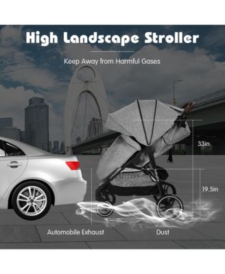 High Landscape Baby Stroller Pushchair with Expandable & Footmuff Canopy 20 lbs. 0-3 Years