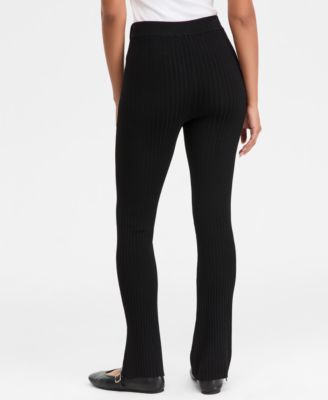 Women's High-Rise Rib-Knit Sweater Pants, Macy's Exclusive 
