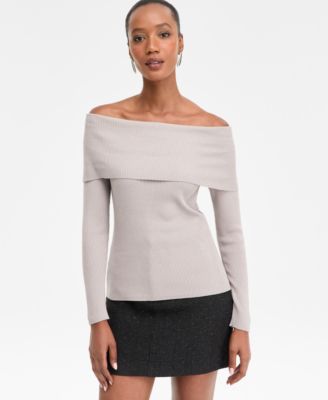 I.N.C. International Concepts - Women's Off-The-Shoulder Sweater