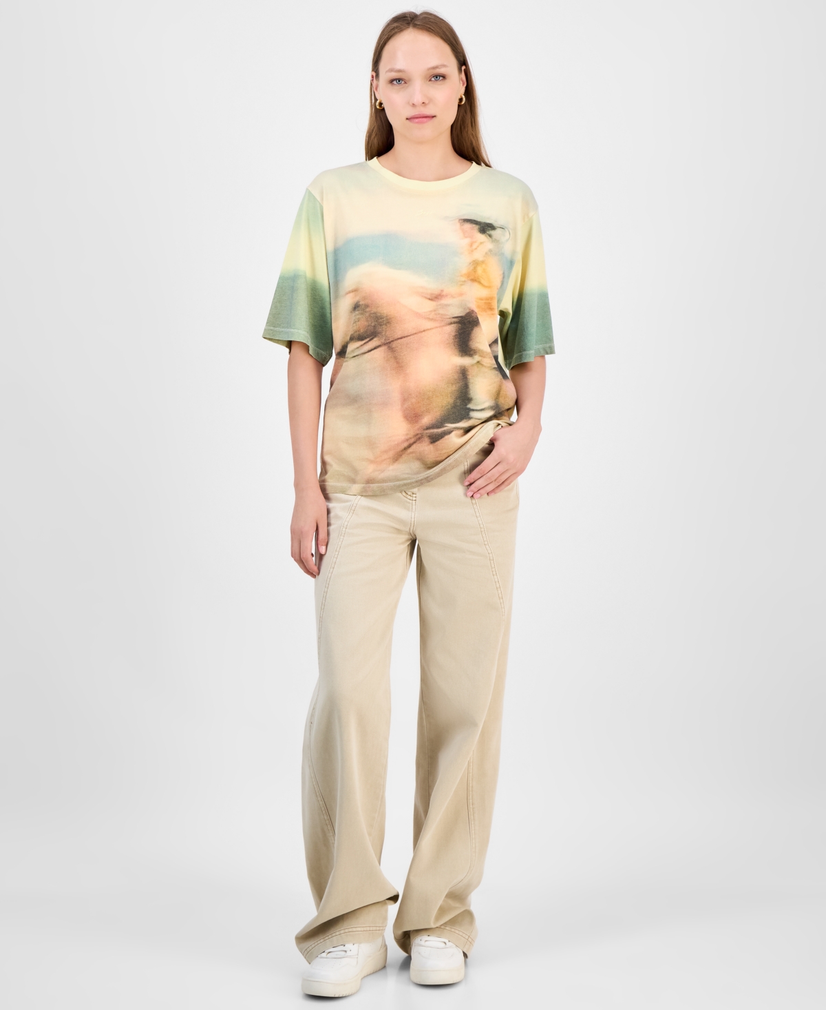 Hugo Boss Women's Cowboy Graphic T-shirt In Yellow
