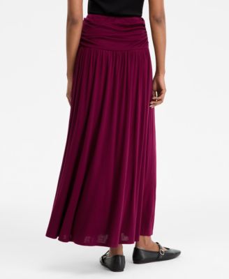 Women's Ruched-Waist Maxi Skirt, Macy's Exclusive