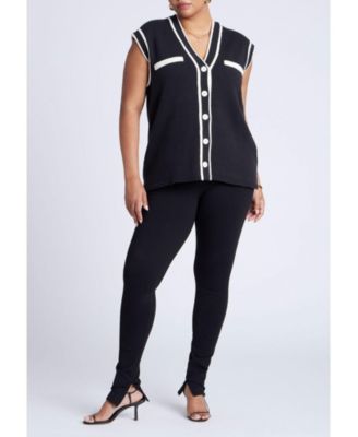 Women's Plus Size Oversized Sweater Vest