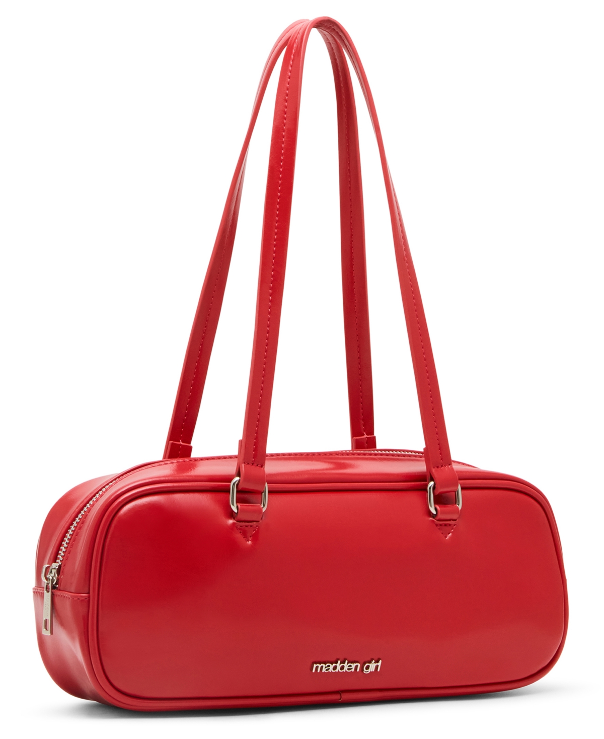 Madden Girl Andarna Crinkle Zipper Shoulder Bag In Red