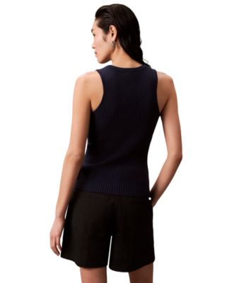 Women's Smooth Cotton Rib Sweater Tank