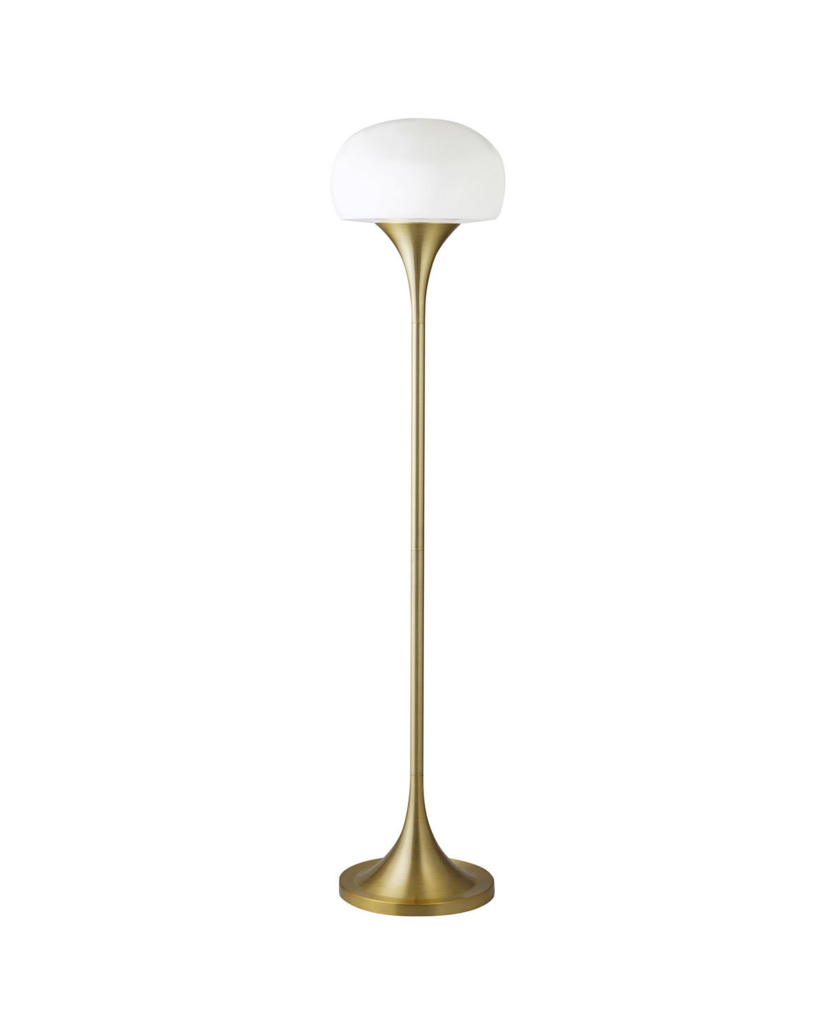 Hudson & Canal Aleister 66.63" Metal Torchiere Floor Lamp With Glass Shade