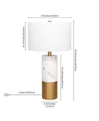 Liana 23.75" Metal Table Lamp with Fabric Shade
