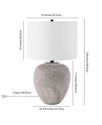 Shira 23" Ceramic Table Lamp with Fabric Shade