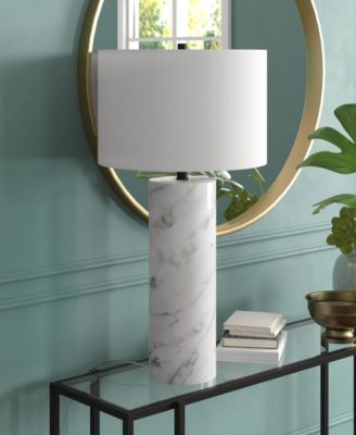 Elise 29.5" Metal Table Lamp with Fabric Shade