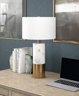 Liana 23.75" Metal Table Lamp with Fabric Shade