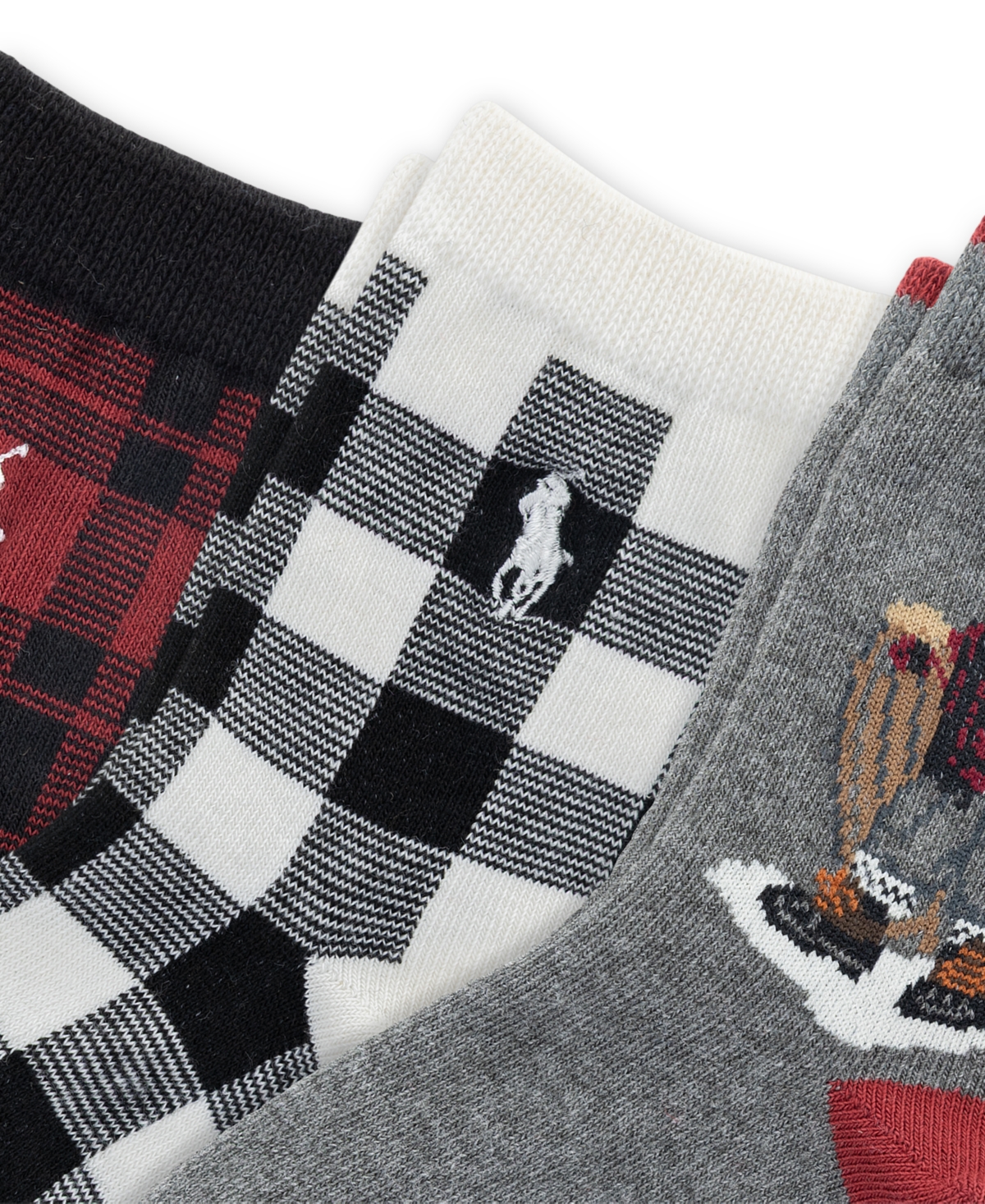 Polo Ralph Lauren Baby Boys 3-Pk. Holiday Sled Bear Socks