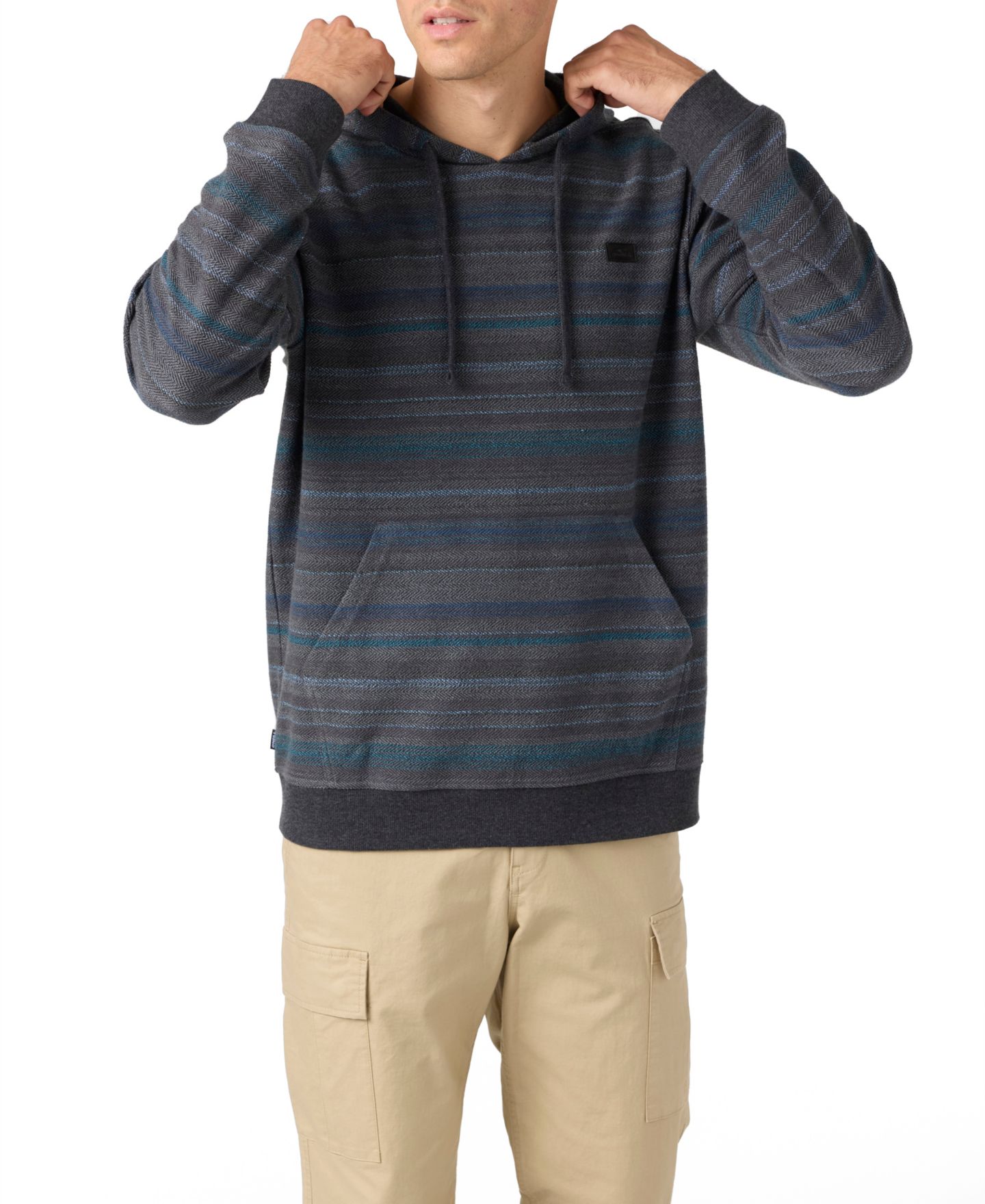 Мужской свитшот O'Neill Bavaro Stripe Pullover, цвет: Чёрный — фото 6